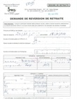Formulaire renseigné
